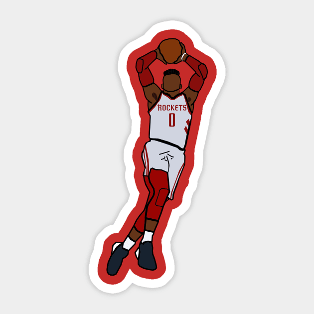 Russell Westbrook NBA Houston Rockets Sticker by xavierjfong